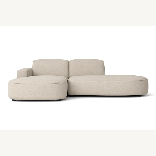 Olio Autentico Sofa narożna w kształcie litery L Tkanina Raven 24
